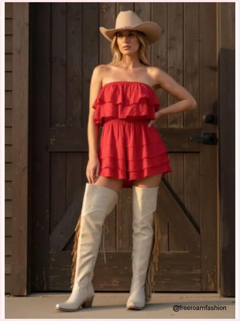 Over Knee Cowboy Boots with Fringe Thigh High Cowgirl Boots